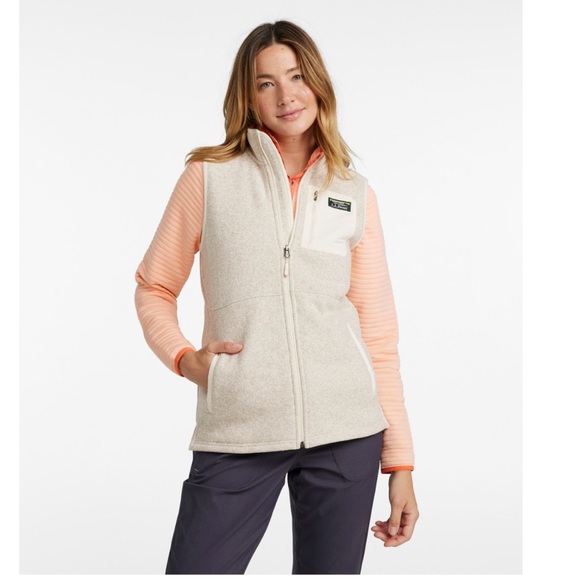 NWOT Women's L.L.Bean Sweater Fleece Long Vest - Picture 7 of 9